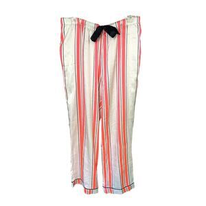 Victoria's Secret Satin Stripe Lounge Pants Pink White Black Size Large